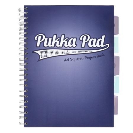 PUKKA PROJECT BOOK NAVY A4 KRATKA GRANATOWY 100K 80G