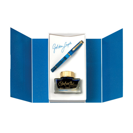 Pióro Wieczne  M200 B Golden Lapis Set +atrament Pelikan