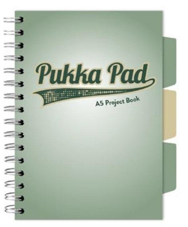 PUKKA PROJECT BOOK SAGE A5 KRATKA ZIELONY 100K 80G