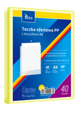 TECZKA OFERTOWA PP Z 40 KOSZULKAMI A4 ŻÓŁTA BT630-Y40