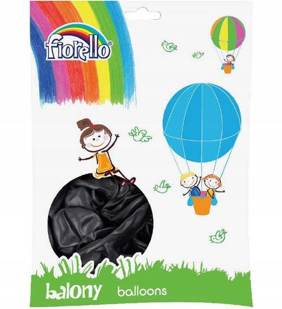 Balon 10 metal czarny FIORELLO