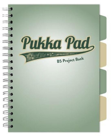 PUKKA PROJECT BOOK SAGE B5 KRATKA ZIELONY 100K 80G