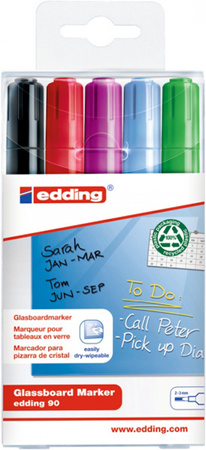 MARKER EDDING DO TABLIC SZKLANTYCH 5SZT ETUI