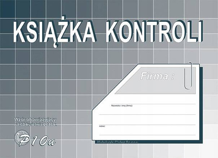 Książka kontroli Michalczyk i Prokop P10-U A5 32