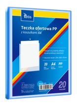 TECZKA OFERTOWA PP Z 20 KOSZULKAMI A4 NIEBIESKA BT630-N20