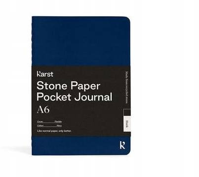 Karst notes Pocket Journal A6 gładki Navy