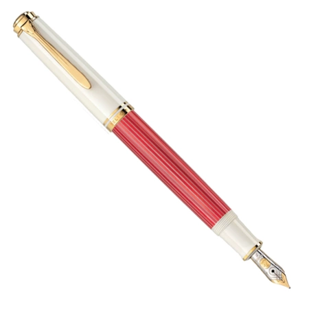 PELIKAN PIÓRO WIECZNE M600 M RED WHITE ETUI