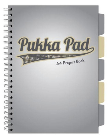 PUKKA PROJECT BOOK GREY DESIGNE A4 KRATKA SZARY 100K 80G