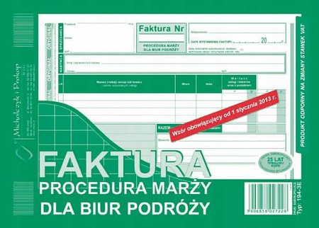 Faktura marża dla biur podróży M i P 194-3E A5 80