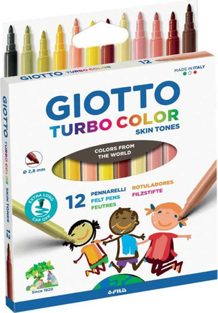 Pisaki Giotto Turbo Odcienie skóry 12 kolorów