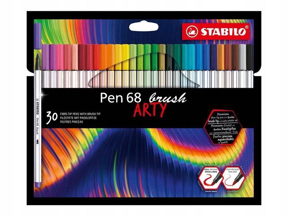 Flamaster STABILO Pen 68 brush 30 szt. ARTY