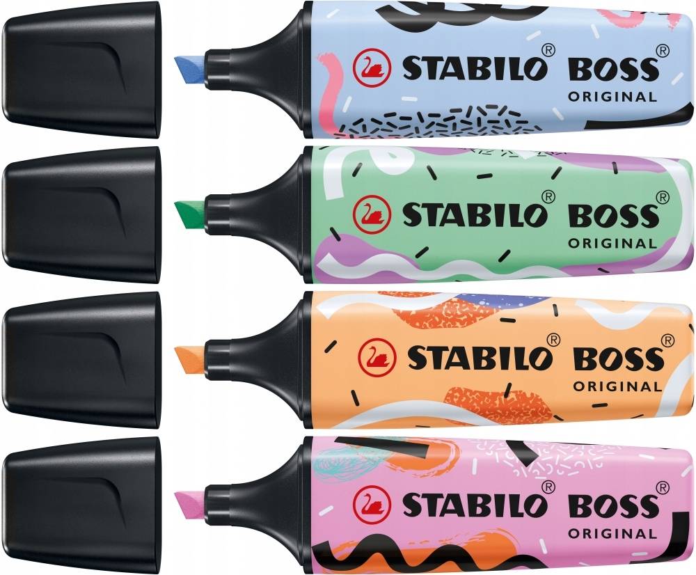 STABILO BOSS Original Highlighter Set of 4 by Ju Schnee