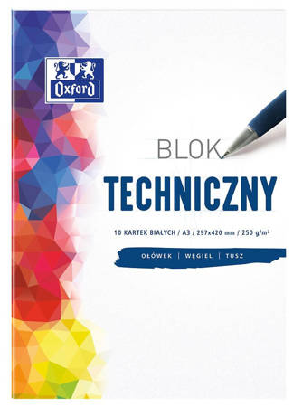 BLOK OXFORD TECHNICZNY A3 BIAŁY