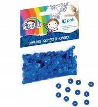 Cekiny confetti kółko niebieskie FIORELLO