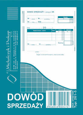 Dowód sprzedaży paragon Michalczyk i P 261-5 A6 80