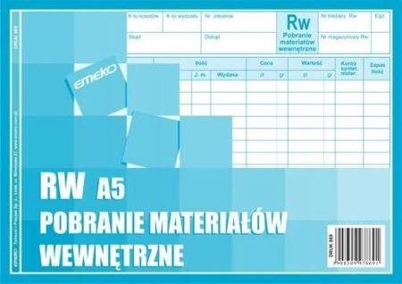 Druk Pobranie materiałów wewnętrzne RW Emeko A5