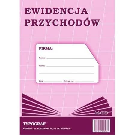 Ewidencja przychodów A4 Typograf