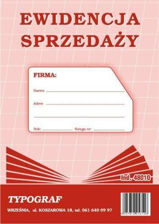 Ewidencja sprzedaży Typograf 48010 A5 32 strony