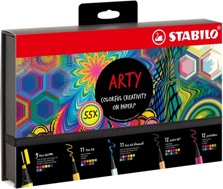 FLAMASTRY STABILO ARTY CREATIVE SET55 FIBRE PEN