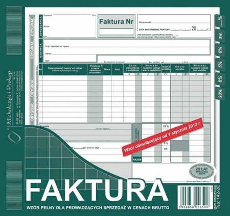 Faktura 2/3 A-4 (brutto)