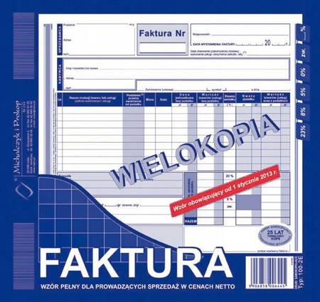 Faktura netto Michalczyk i Prokop 100-2E 2/3 A4 80