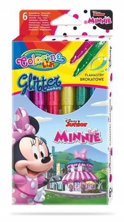 Flamastry brokatowe 6kol. Colorino Minnie Mouse