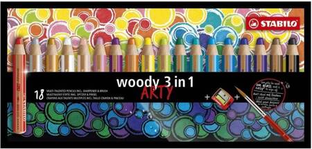 KREDKI STABILO WOODY 3W1 18KOL.ARTY