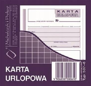 Karta urlopowa Michalczyk i Prokop 507-6 2/3 A6 40