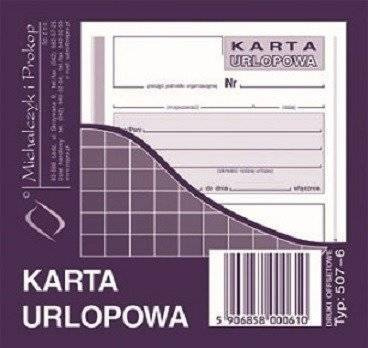 Karta urlopowa Michalczyk i Prokop 507-6 2/3 A6 40