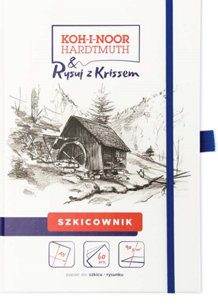 Koh-I-noor szkicownik RYSUJ Z KRISSEM w twardej oprawie A5