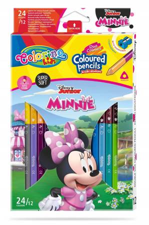 Kredki dwustronne 12/24 Colorino Minnie Mouse