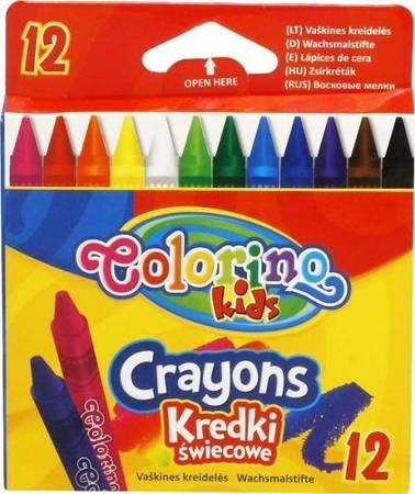 Kredki świecowe 12 kolorów Colorino Kids