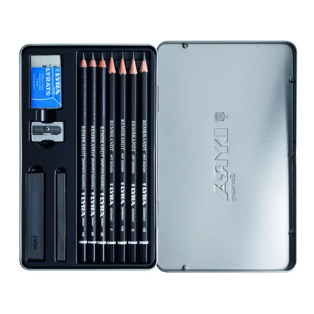 LYRA METAL BOX GRAPHITE SET 11SZT. FILA