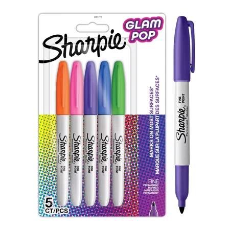 MARKER SHARPIE FINE 5KOL.PASTEL GLAM