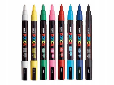 Marker UNI Posca PC-5M plakatowe 8szt zest nr 3