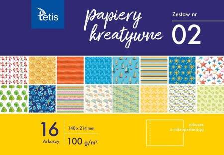 PAPIERY KREATYWNE ZEST. 2 100g/m2, 16 ARK.