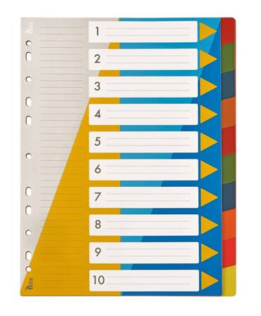 PRZEKŁADKI PP A4 NUMERYCZNE 1-10