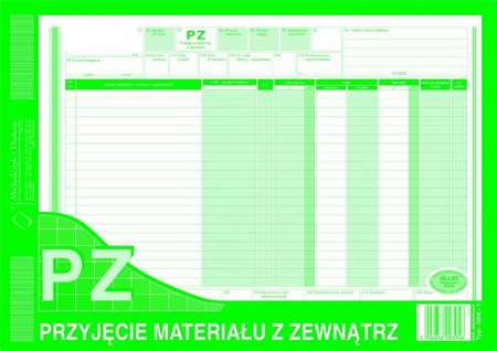 PZ Przyjęcie mater. z zewnątrz A4