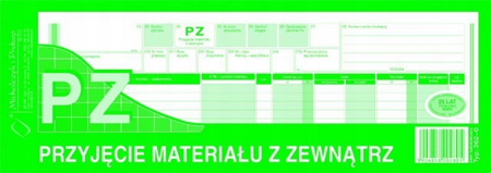 PZ Przyjęcie materiałów 1/2 A4