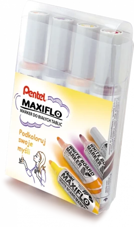 Pentel Markery suchościeralne Maxiflo 4 kolory w etui