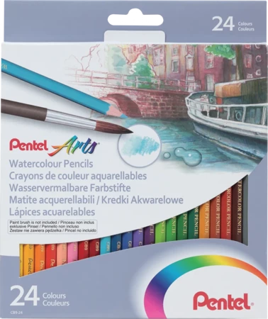 Pentel kredki akwarelowe 24 kolory