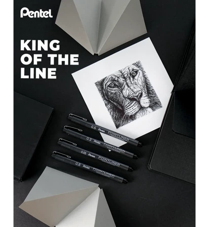 Pentel zestaw cienkopis kreslarski Pointliner 5 sztuk