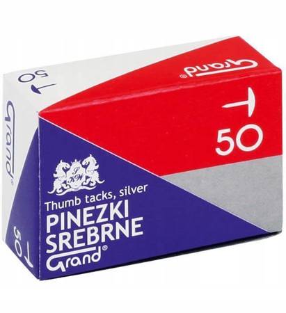 Pinezki GRAND srebrne 50 szt.