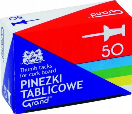 Pinezki tablicowe Grand 50 szt. kolorowe