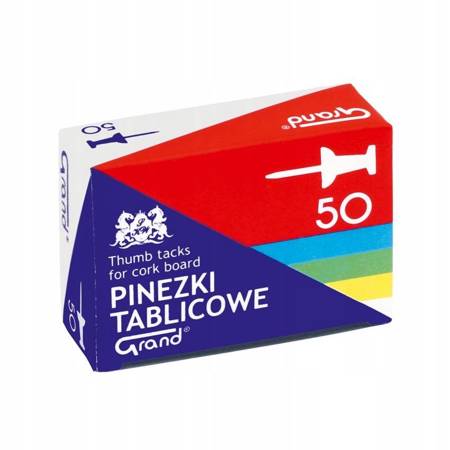 Pinezki tablicowe Grand 50 szt. kolorowe