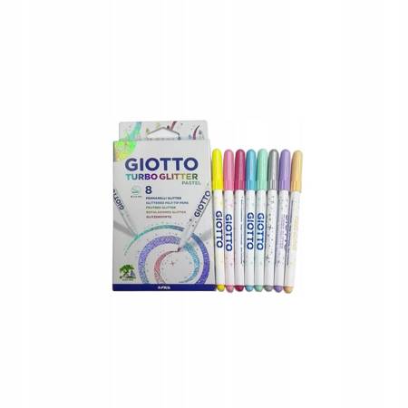 Pisaki Giotto Turbo Glitter z brokatem 8 k pastel