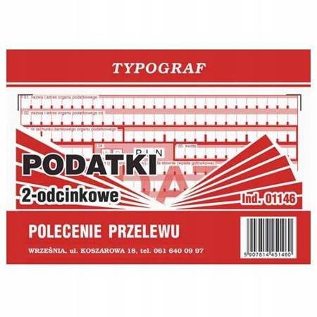 Polecenie przelewu/podatki II odc. Typograf 01146