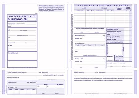 Polecenie wyjazdu służbowego M i P 505-3 A5 40