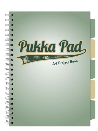 Pukka Project Book Sage A4 kratka zielony