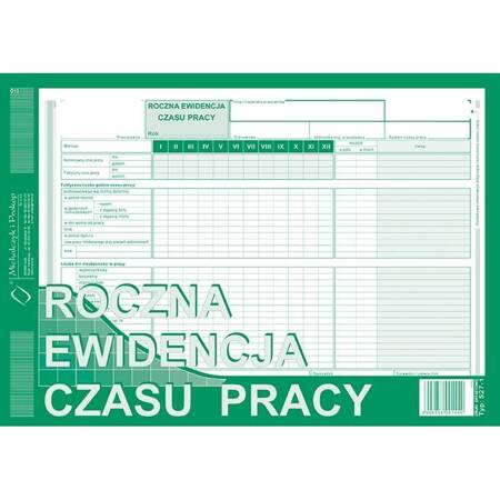 ROCZNA EWID.CZASU PRACY 527-1